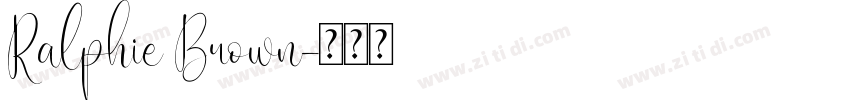 Ralphie Brown字体转换